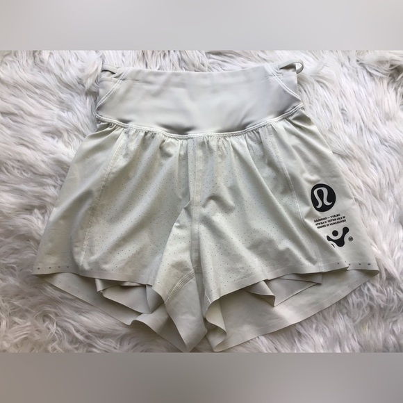 🌼Lululemon Nulux Road to Trail High-Rise 4” Trail Shorts Size 2 Bone Beige - Picture 8 of 15